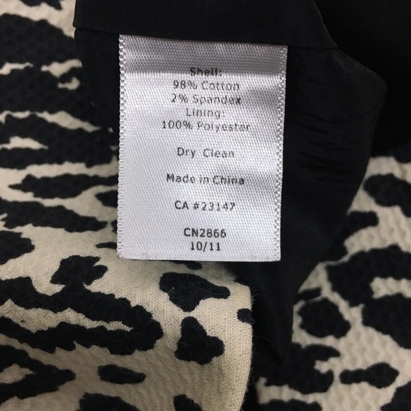 TALBOTS Pencil Skirt Animal Print Textured Classic Style Cheetah Petite Size 6P - Picture 8 of 9